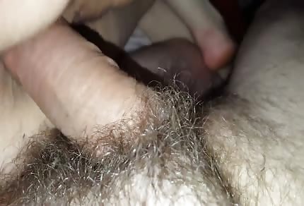 Hot girl and hairy balls